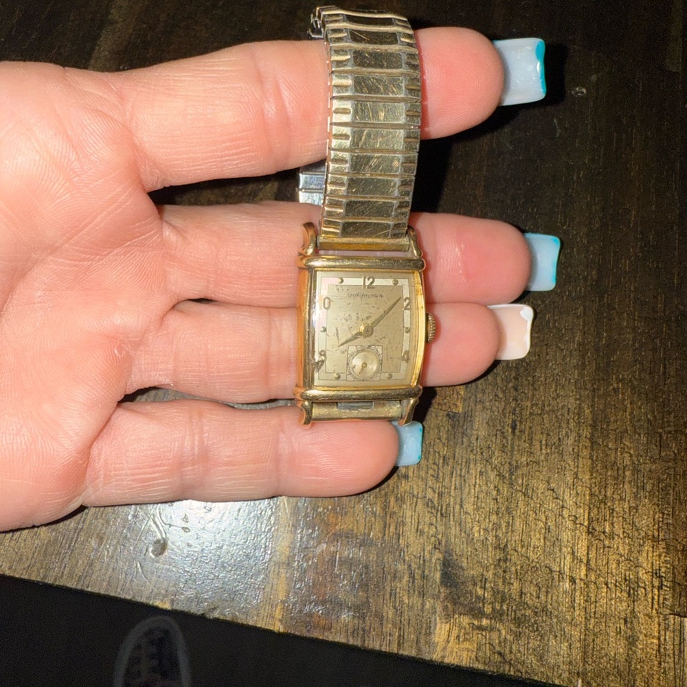 Hamilton Gold Rectangular Smartwatch - image 1